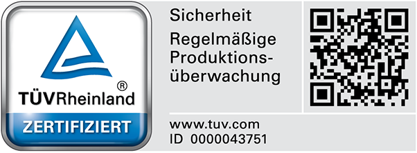 Zertifikat TÜV Rheinland